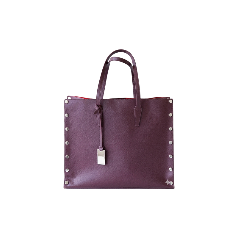 Purple Studded Tote