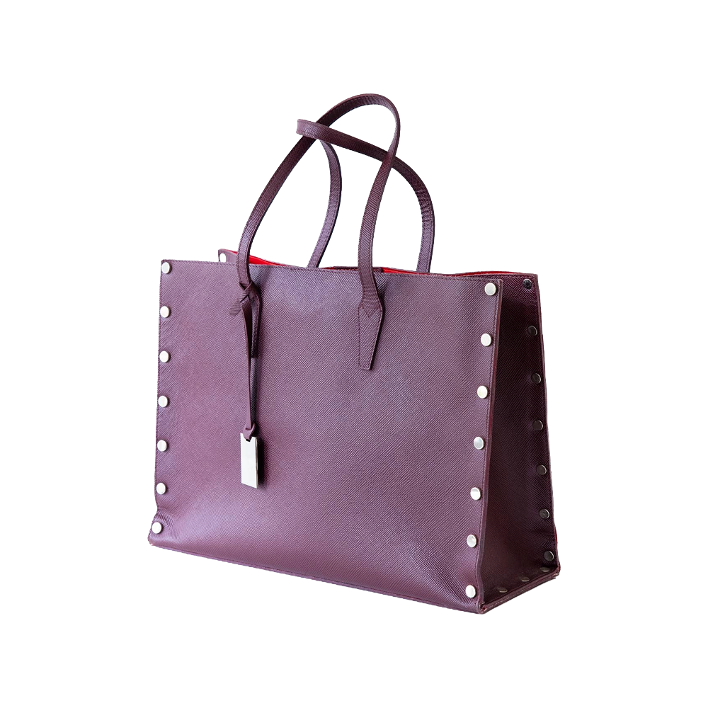 Purple Studded Tote