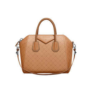 Tan Quilted Satchel