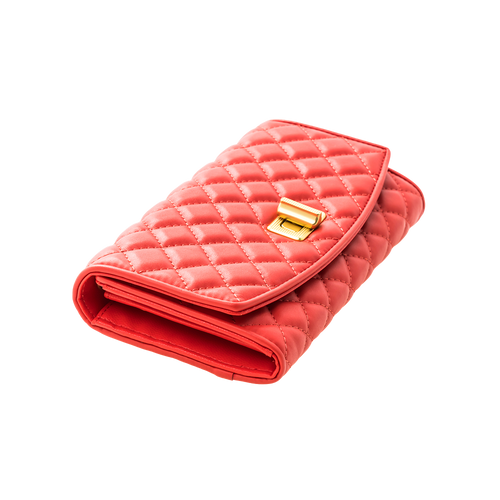 Coral Flap Wallet