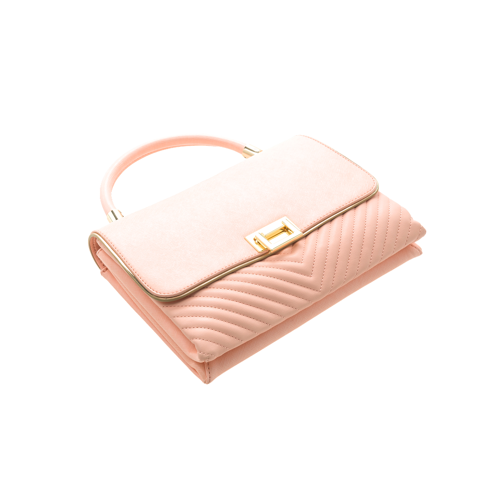 Blush Quilted Clutch