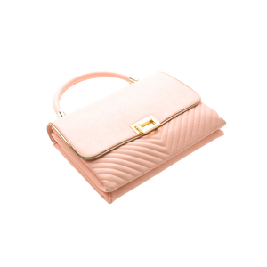Blush Quilted Clutch