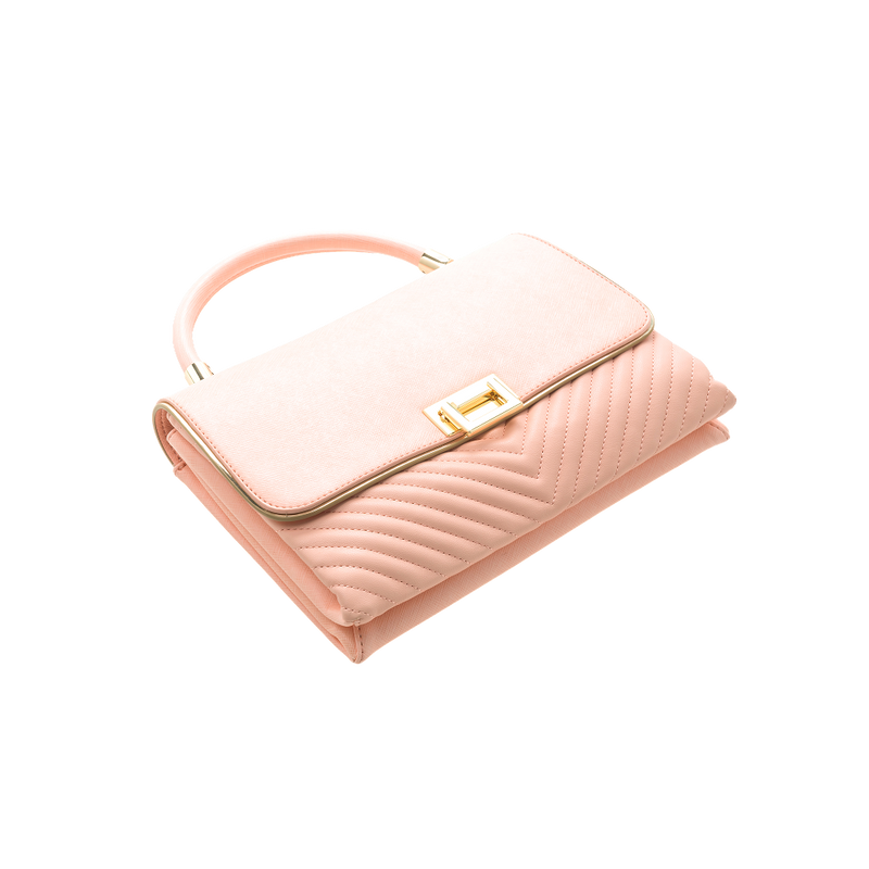 Blush Quilted Clutch